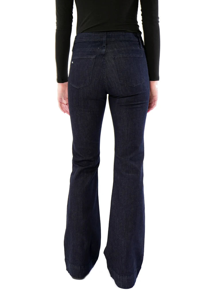 BELLA : Trouser Flare (Midnight) Navy Stitch