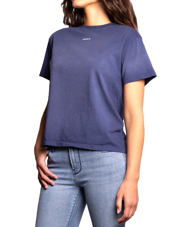 RELAXED CREW T-SHIRT : VINTAGE FADED BLUE HAZE