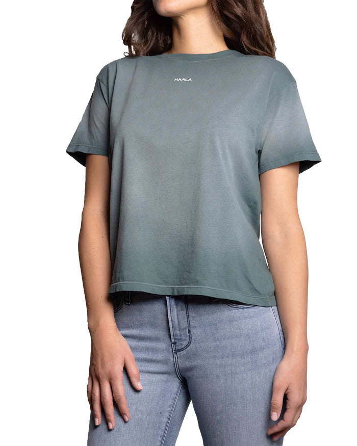 RELAXED CREW T-SHIRT : VINTAGE FADED FOREST
