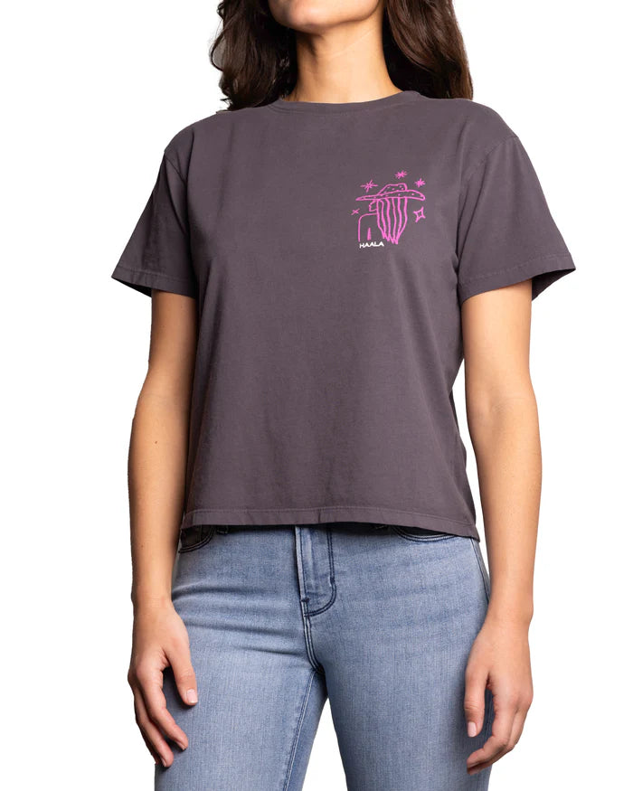 RELAXED CREW T-SHIRT : FUCHSIA COWGIRL