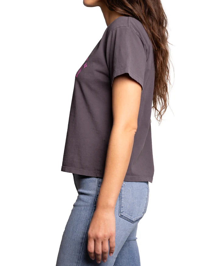 RELAXED CREW T-SHIRT : FUCHSIA COWGIRL