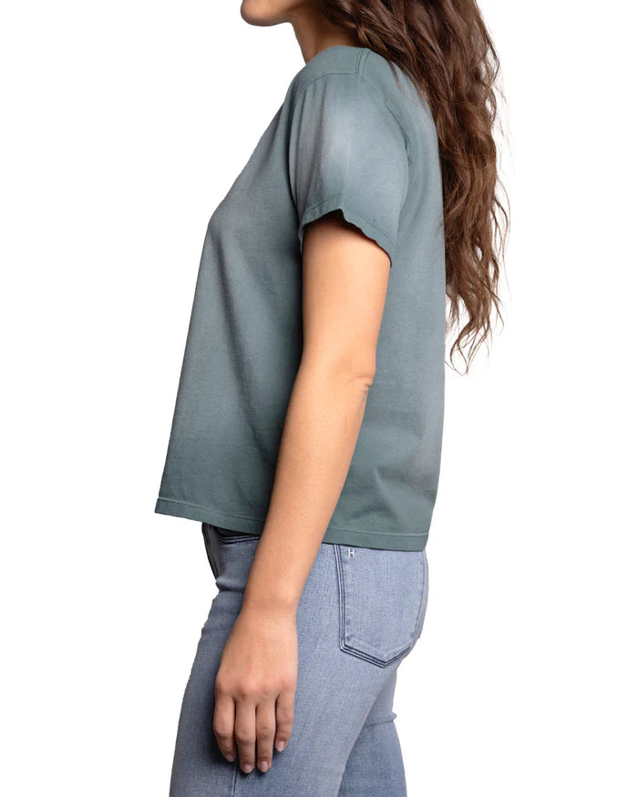 RELAXED CREW T-SHIRT : VINTAGE FADED FOREST