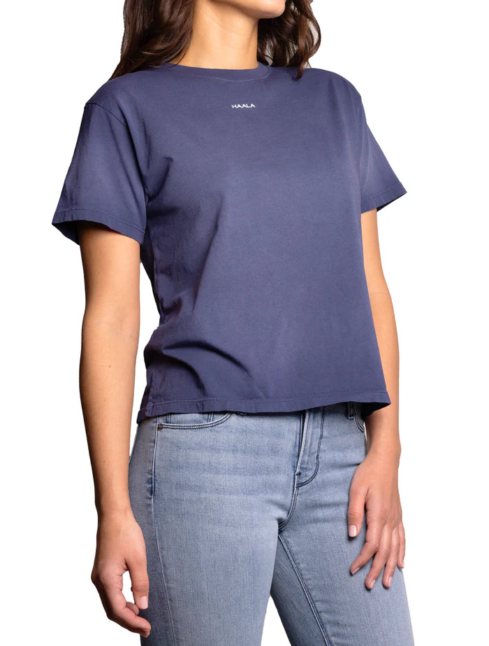RELAXED CREW T-SHIRT : VINTAGE FADED BLUE HAZE