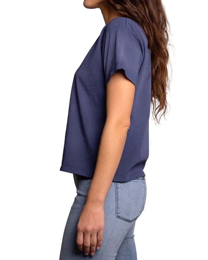 RELAXED CREW T-SHIRT : VINTAGE FADED BLUE HAZE