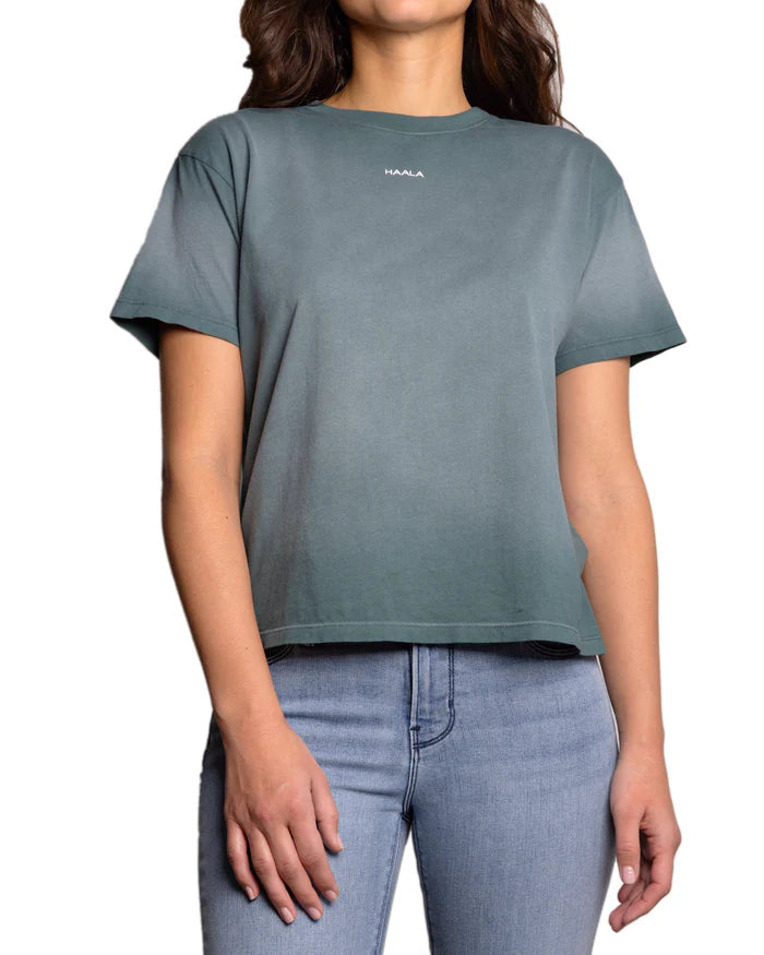 RELAXED CREW T-SHIRT : VINTAGE FADED FOREST