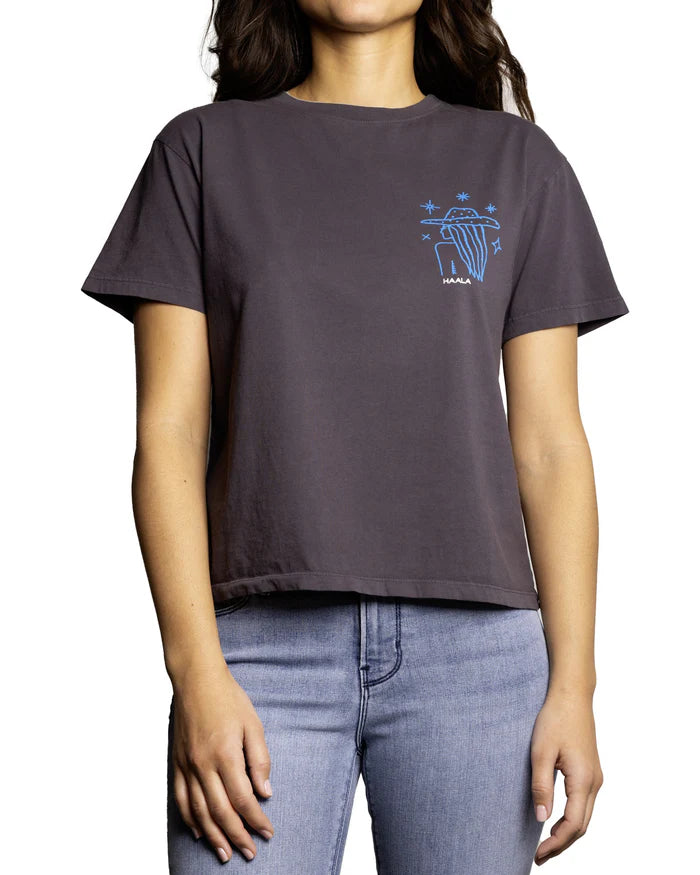 RELAXED CREW T-SHIRT : TEAL COWGIRL