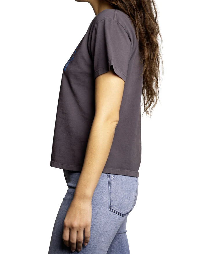 RELAXED CREW T-SHIRT : TEAL COWGIRL
