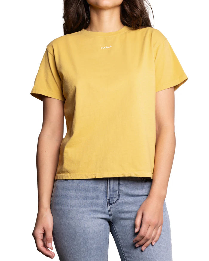 RELAXED CREW T-SHIRT : HONEY