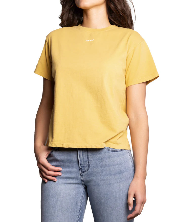 RELAXED CREW T-SHIRT : HONEY